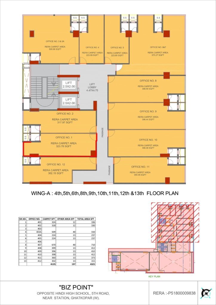 Bizpoint floorplan